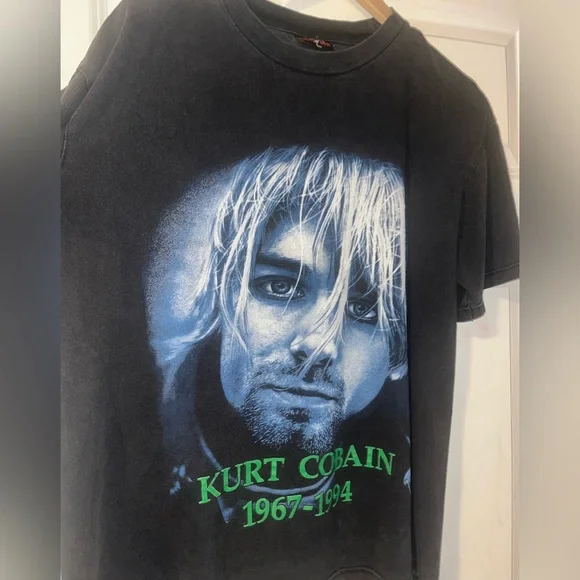 Vintage Tee T Shirt - Kurt Cobain Bootleg Band Rap Tee - L - Picture 3 of 9